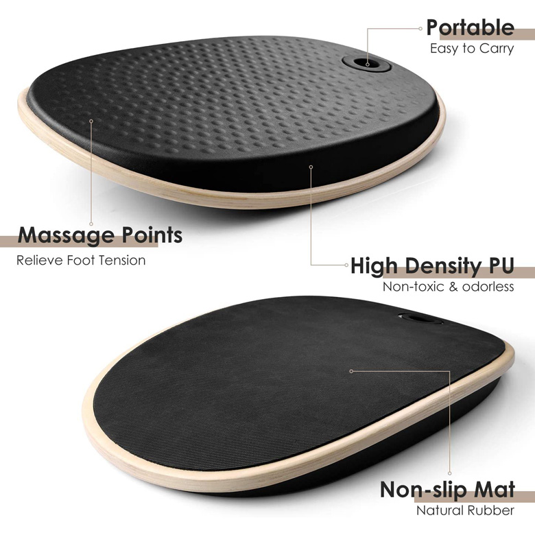 Costway Anti Fatigue Wobble Balance Board Mat W/ Massage Points