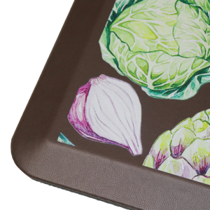 vegetable print anti-fatigue kitchen mat